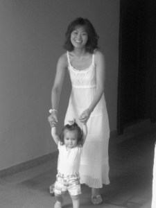 Allie walking with Miho